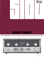 McIntosh MA-5100 - Owners manual 
